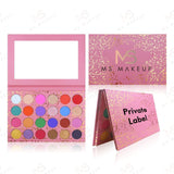 24 Colors Glitter Pink Eyeshadow Palette - MSmakeupoem.com