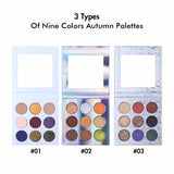 3 Types of Nine Colors Autumn Palettes