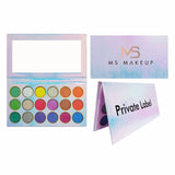 18 Colors Holographic Silver Eyeshadow Palette