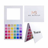 30 Colors Faux Leather Square hole White Eyeshadow Palette