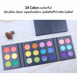 24 Colors Colorful Double-door Eyeshadow Palette