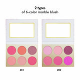 2 Types of 6 Color Marble Blush
