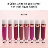 8 Colors Non-stick Liquid Lipstick / Logo Custom Lipstick Matte Liquid Wholesale