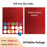 15 Colors Custom Eyeshadow Palette【50pcs】 - MSmakeupoem.com