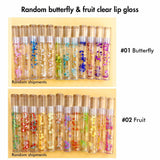 Random Butterfly & Fruit Clear Lip Gloss / Ms Makeup Lip Goloss Vendor
