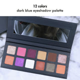 12 colors dark blue eyeshadow palette