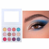 12 High Quality White Shimmer Eyeshadow Palette（50pcs free shipping）