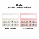 12 Colors Empty DIY Long Pink Eyeshadow Palette