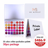 35 colors white eyeshadow palatte（50pcs package） - MSmakeupoem.com
