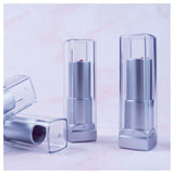 9 color transparent silver tube moisturizing lipstick（50pcs free shipping）