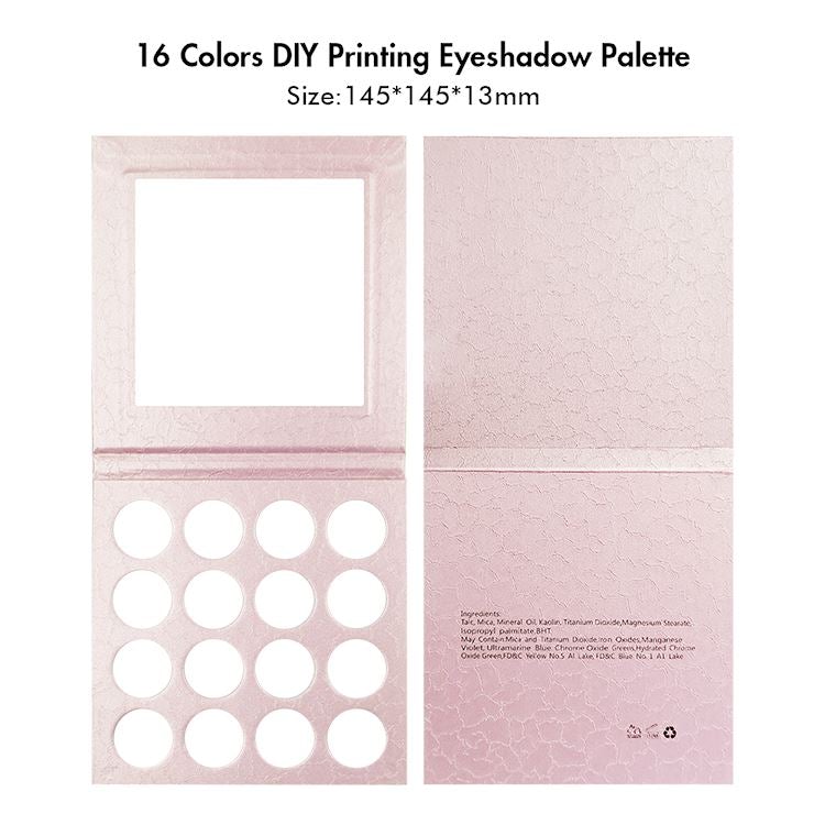 16 Colors DIY Printing Pink Eyeshadow Palette【Sample】