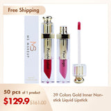 Gold Inner Non-stick Liquid Lipstick Private Label（50pcs free shipping）