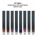 41 Colors Gradient Square Tube Liquid Lipsticks (#01-#33 Color)
