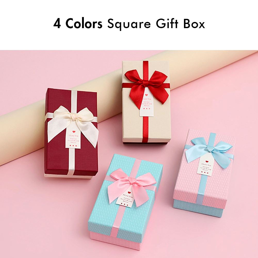 4 colors square gift box