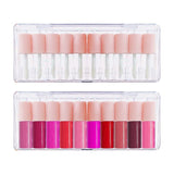 10pcs matte pink lid liquid lipstick/lip gloss set