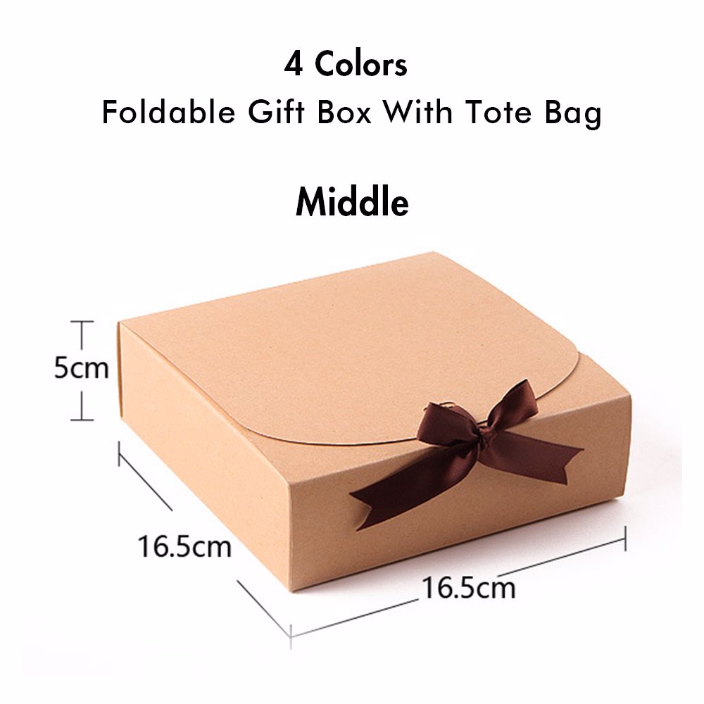 4 Colors Foldable Gift Box With Tote Bag（medium）