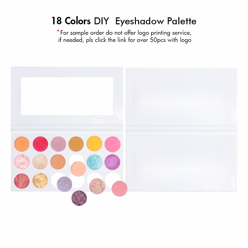 18 Colors Diy White Eyeshadow Palette【Sample】