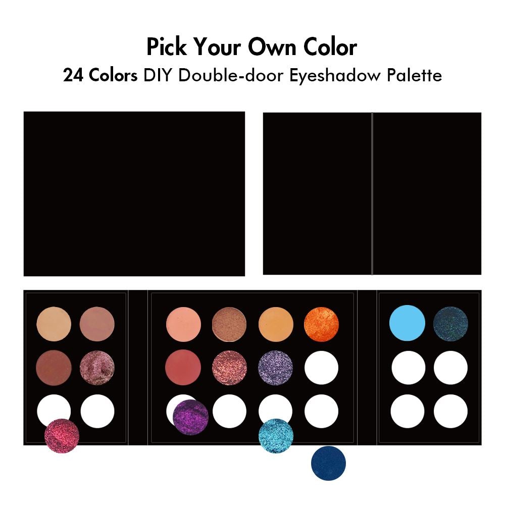 24 Colors DIY Double-door Eyeshadow Palette【Sample】 - MSmakeupoem.com