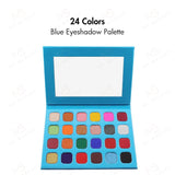 24 Colors Blue Eyeshadow Palette - MSmakeupoem.com