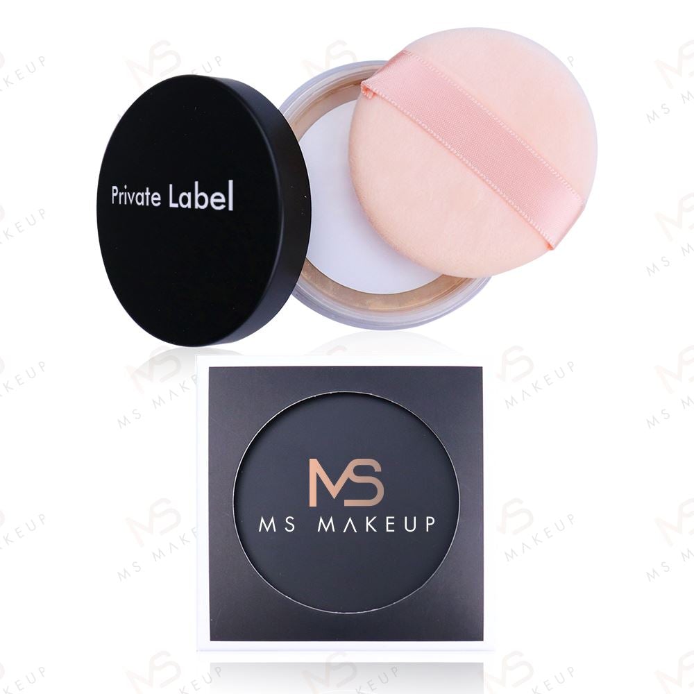 7 colours black lid setting powder with black boxes