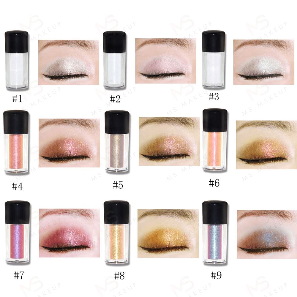 9 Colors Chrome Loose Eyeshadow Powder
