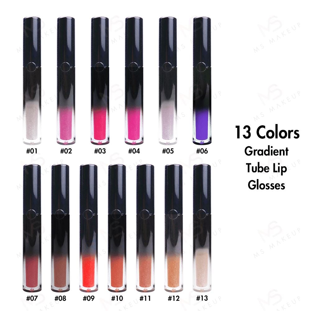 13 Colors Gradient Tube Lip Glosses - MSmakeupoem.com