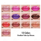 13 Colors Gradient Tube Lip Glosses - MSmakeupoem.com