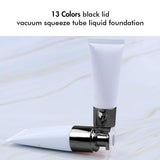 13 Colors Black Lid Vacuum Squeeze Tube Liquid Foundation - MSmakeupoem.com
