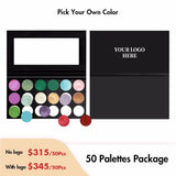 18 Colors Diy Eyeshadow Palette 【50pcs】