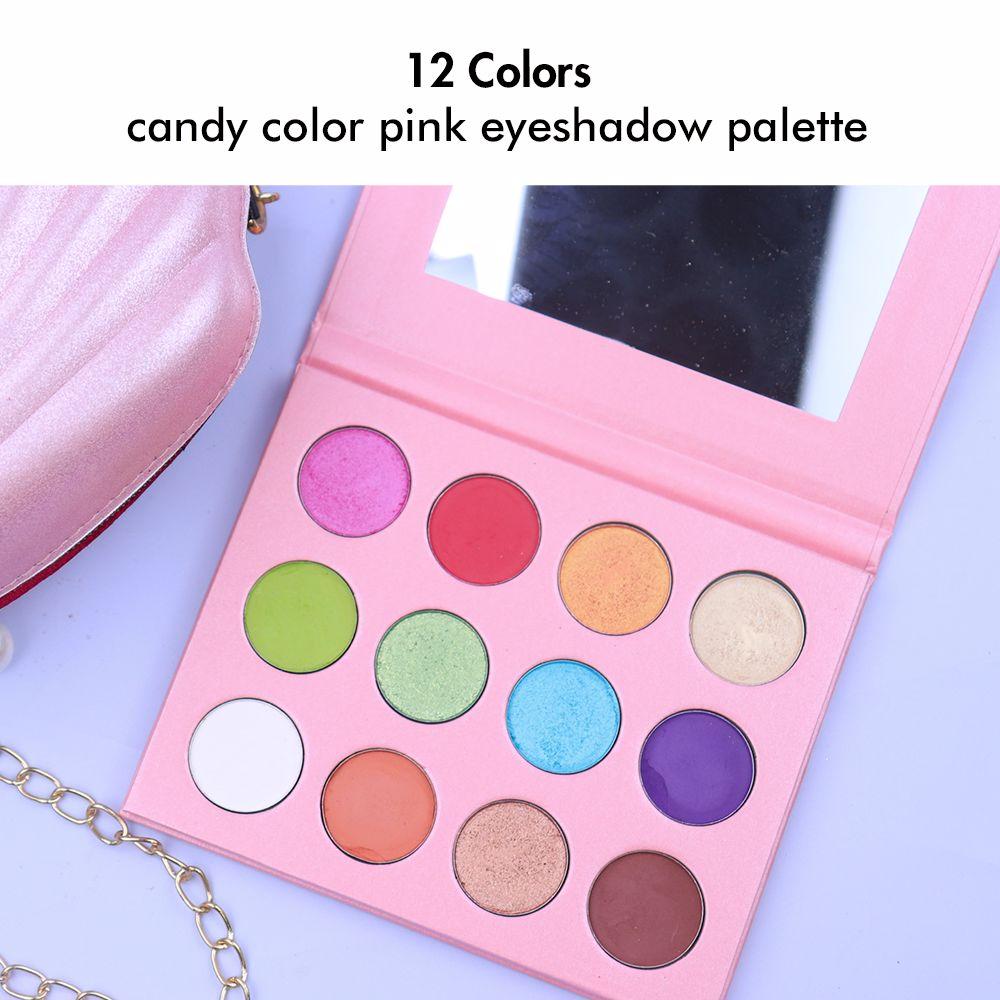 12 Colors Candy Color Pink Eyeshadow Palette