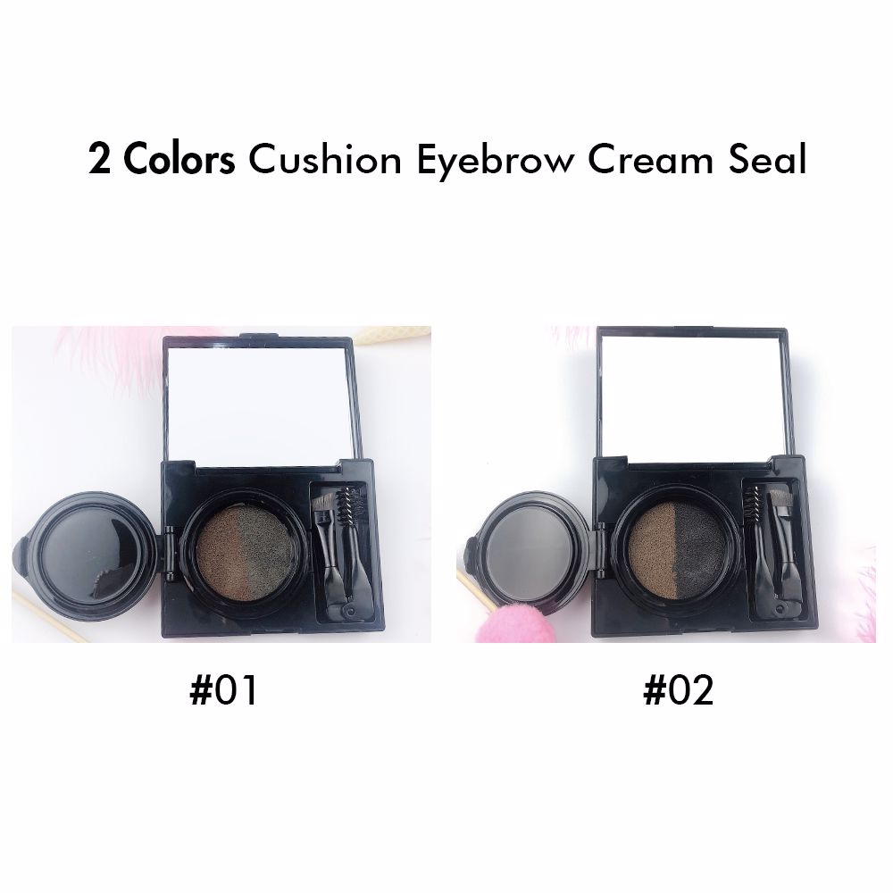 2 Colors Cushion Eyebrow Cream Seal - MSmakeupoem.com