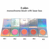 5 Colors Monochrome Blush with Laser Box