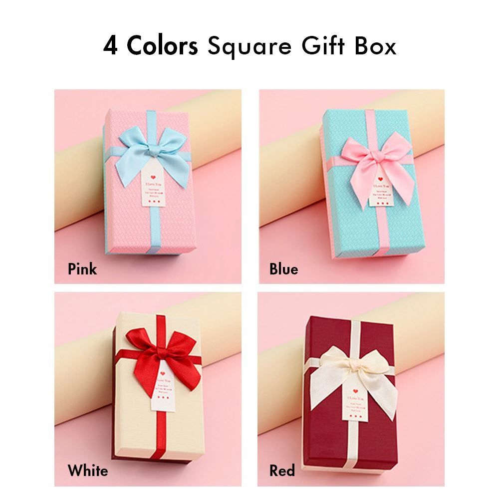 4 colors square gift box
