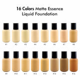 16 Colors Matte Essence Liquid Foundation / Private Label Foundation Makeup - MSmakeupoem.com