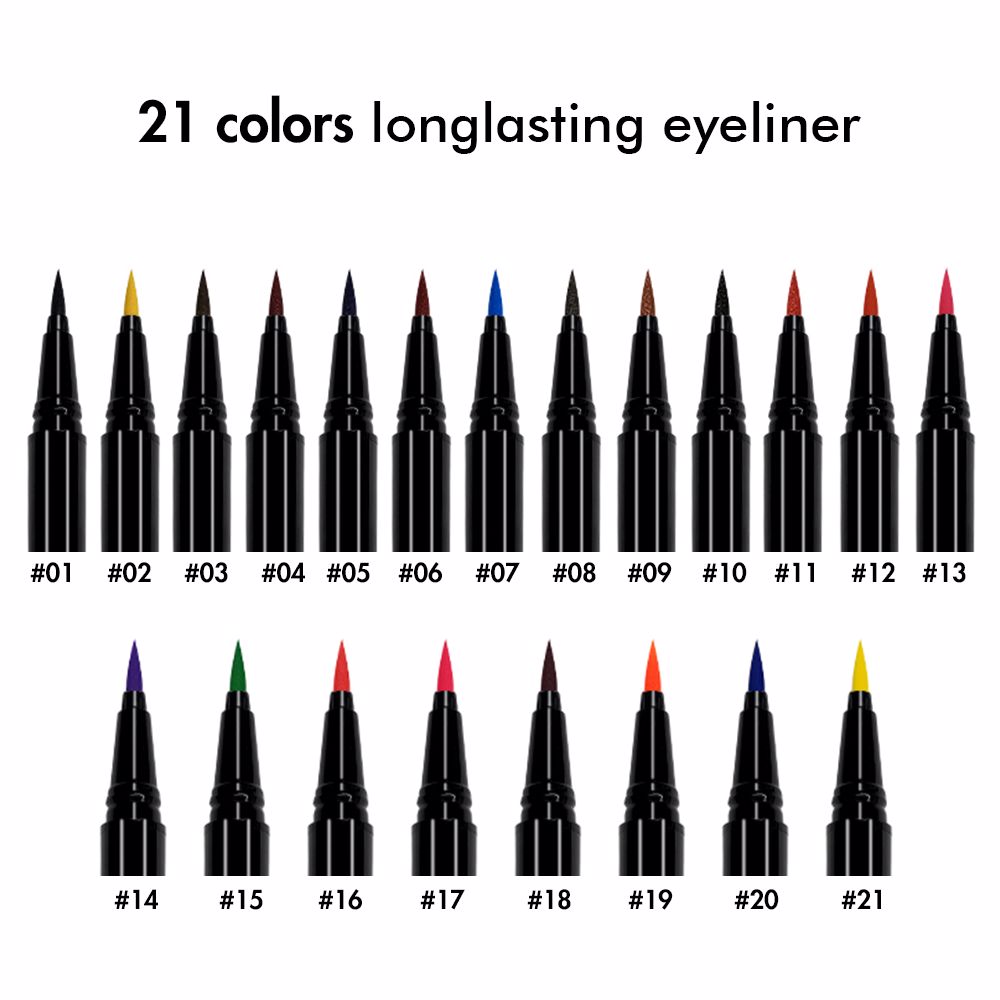 21 Colors Long Lasting Eyeliner - MSmakeupoem.com