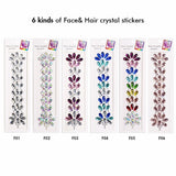 6 Kinds of Face & Hair Crystal Stickers