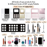 【Free Shipping】Sample Set of 195Pcs A set of all kinds of eye products line & Different kinds of DIY empty Palette