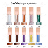 10 Colors Liquid Eyeshadow - MSmakeupoem.com