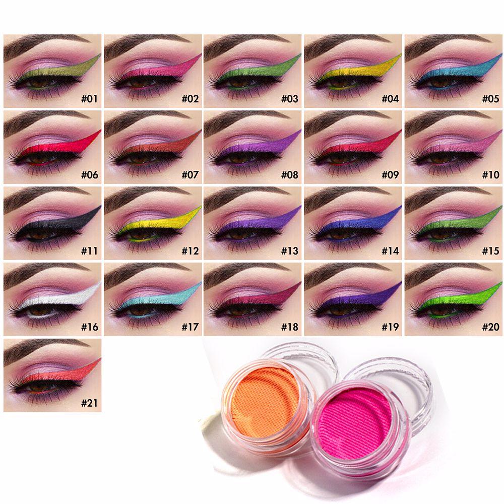 21 Colors Fluorescent Water-based Eyeshadow Powder - MSmakeupoem.com