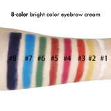 8 Color Bright Color Eyebrow Cream / Eyebrow Cream Private Label