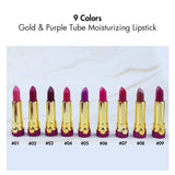 9 Color Gold & Purple Tube Moisturizing Lipstick