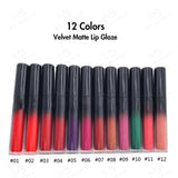 12 Colors Velvet Matte Lip Glaze - MSmakeupoem.com