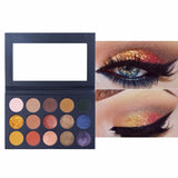 15 Colors Yellow Brown Eyeshadow Palette（50pcs free shipping）