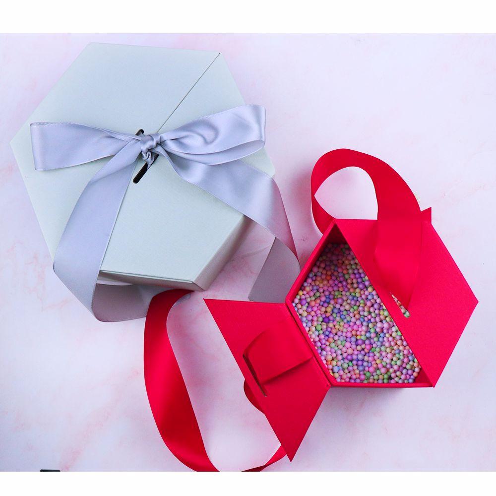 Large Pink Gift Box, with Cover Ribbon and Lafite for Valentines Day