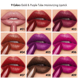 9 Color Gold & Purple Tube Moisturizing Lipstick
