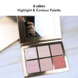 【Free Shipping & Free Print Logo】6 Colors Highlight & Contour Palette