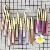 12 Color Gold Tube Metallic Lip Gloss / Lipgloss Shiner Wholesale - MSmakeupoem.com