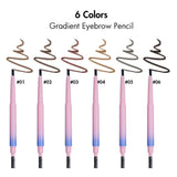 6 Colors gradient eyebrow pencil