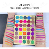 35 Colors Paper Black Eyeshadow Palette - MSmakeupoem.com