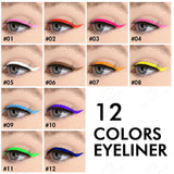 12 Colors Fluorescent eyeliner - MSmakeupoem.com